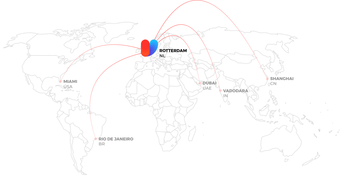 World map showing mission coverage